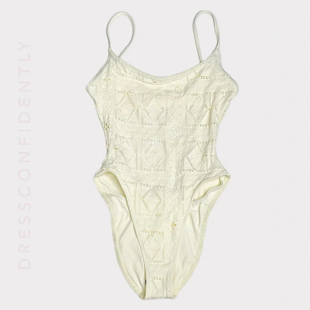 FRANKIES BIKINIS Juliet Cheeky One Piece Swimsuit, Angel Dust, Medium